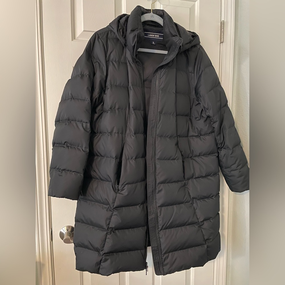 Land’s End Women’s Down long coat XL black